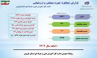 گزارش عملکرد ده ماهه حوزه سنجش و ارزشیابی اداره کل آموزش فنی و حرفه ای استان قزوین